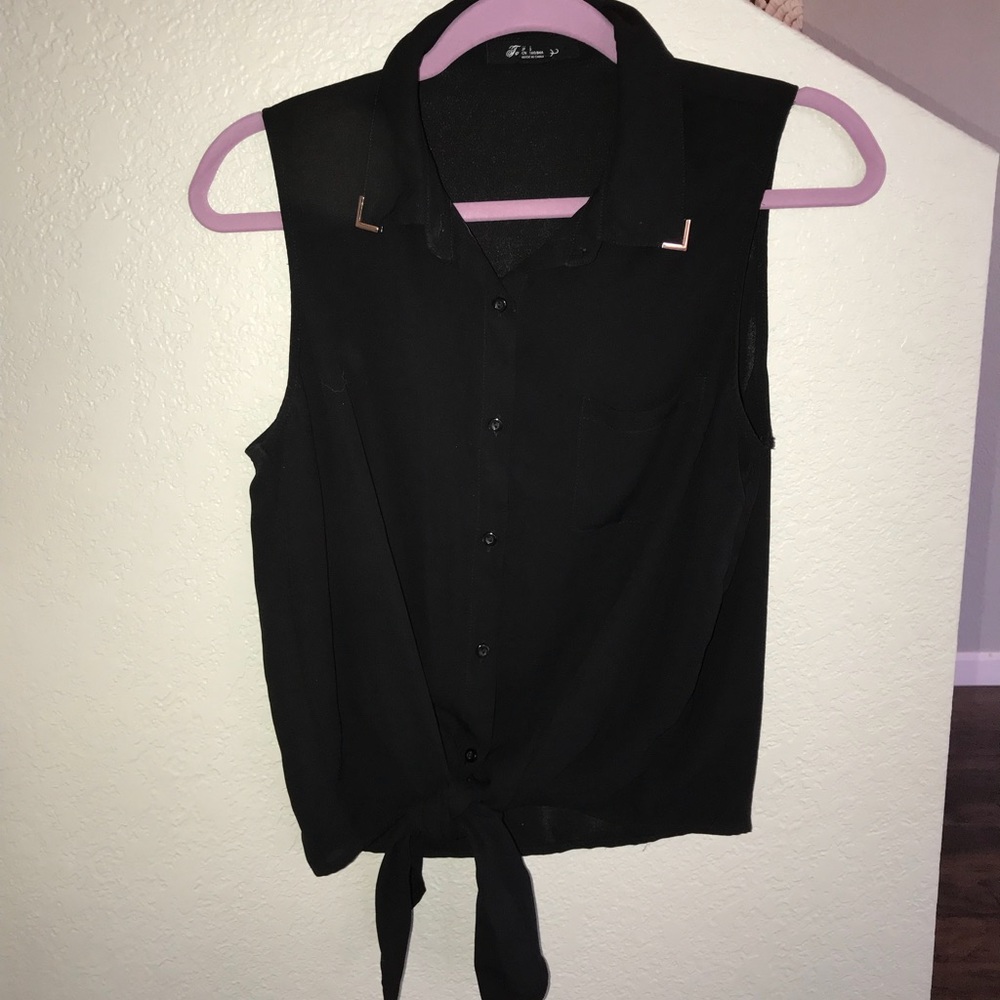 Black collared shirt